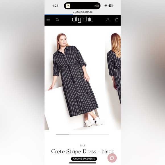 City Chic Refinity Crete Stripe Dress - Picture 9 of 10